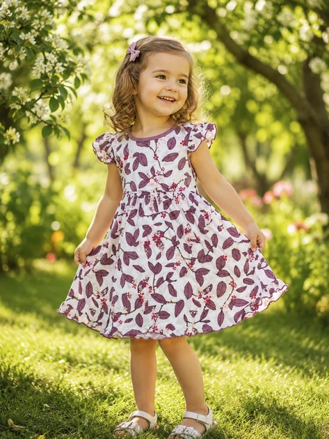 Платье Spring Flowers Kiddo молочный 86 см - Фото 1 Платье Spring Flowers Kiddo молочный 86 см - изображение 1