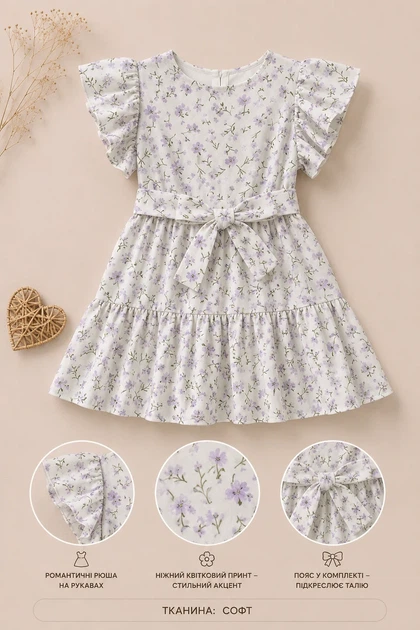 Платье Blossom Kiddo фиолетовый 104 см - изображение 3