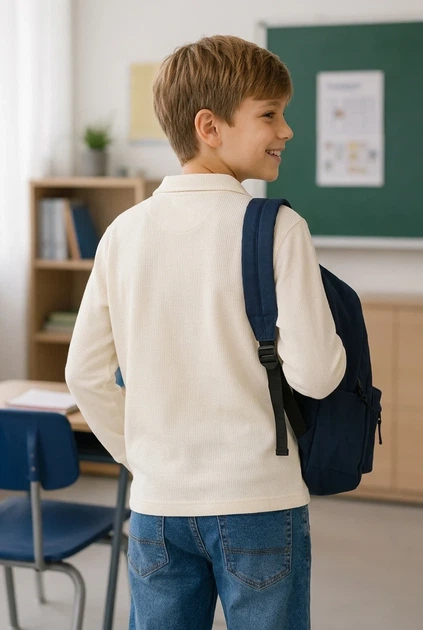 Лонгслив для мальчика “Urban Polo” Kiddo молочный 146 см - Фото 2 Лонгслив для мальчика “Urban Polo” Kiddo молочный 146 см - изображение 2