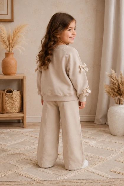 Костюм Bow Charm Kiddo бежевый 92 см - Фото 2 Костюм Bow Charm Kiddo бежевый 92 см - изображение 2