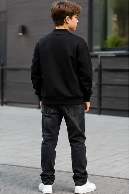 Бомбер «Urban Basic» Kiddo Чорний розмір 152 (KIDDO-CA72BC5343F44646ADB6E6CB21AD5B25) - изображение 2