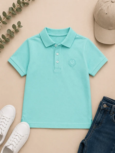 Поло для хлопчика CLASSIC STYLE Kiddo М'ятний розмір 110 (KIDDO-4DAE03339593410B87F173CD120D28D5) - Фото 3 Поло для хлопчика CLASSIC STYLE Kiddo М'ятний розмір 110 (KIDDO-4DAE03339593410B87F173CD120D28D5) - изображение 3