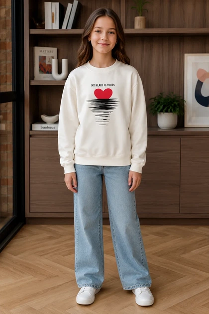 Дитячий світшот My Heart Kiddo Молочний розмір 146 (KIDDO-155EE3024E3646A3A570DBA43EA96D1C) - Фото 1 Дитячий світшот My Heart Kiddo Молочний розмір 146 (KIDDO-155EE3024E3646A3A570DBA43EA96D1C) - зображення 1