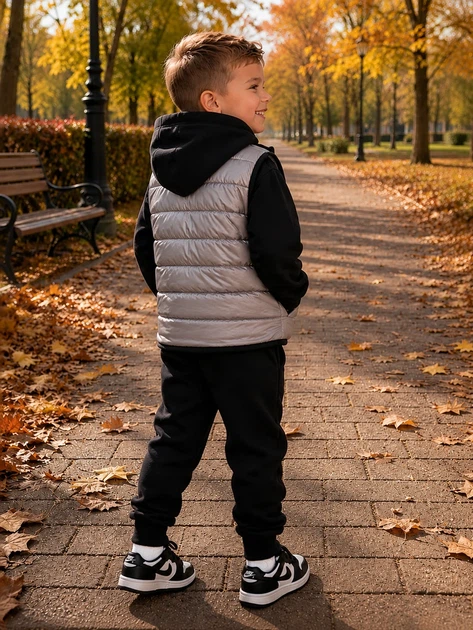 Жилетка стеганая Basic Kiddo серый 116 см - изображение 2