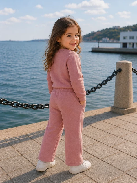 Костюм для девочки «Sweet Love» Kiddo розовый 92 см - Фото 2 Костюм для девочки «Sweet Love» Kiddo розовый 92 см - изображение 2