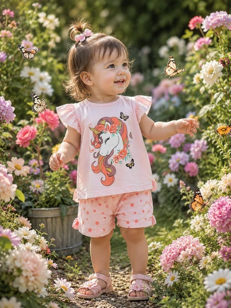 Комплект Unicorn Dream Kiddo пудровый 80 см - Фото 1 Комплект Unicorn Dream Kiddo пудровый 80 см - изображение 1