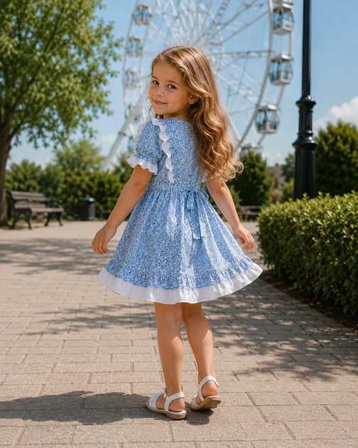 Платье Melody Kiddo голубой 116 см - Фото 2 Платье Melody Kiddo голубой 116 см - изображение 2