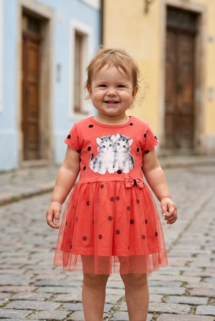 Платье розовое в горошек с фатиновой юбкой Kiddo розовый 86 см - Фото 1 Платье розовое в горошек с фатиновой юбкой Kiddo розовый 86 см - изображение 1