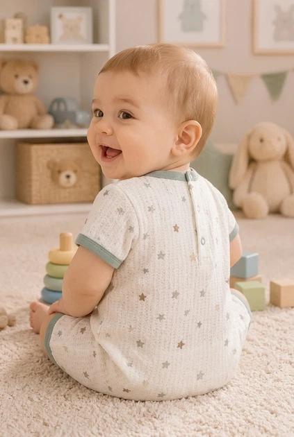 Ромпер для малюків “Star Baby” Kiddo Молочний розмір 68 (KIDDO-AFABA7989BF943269B0AE913A6870844) - Фото 2 Ромпер для малюків “Star Baby” Kiddo Молочний розмір 68 (KIDDO-AFABA7989BF943269B0AE913A6870844) - изображение 2