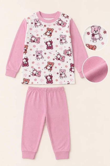 Пижама детская Pink Story Kiddo Медвежата 128 см - Фото 1 Пижама детская Pink Story Kiddo Медвежата 128 см - изображение 1