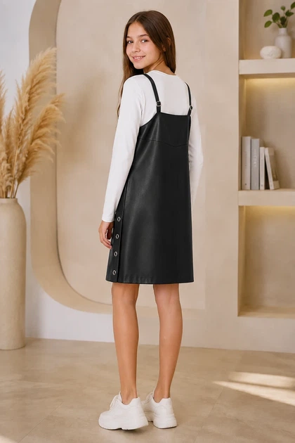 Сарафан Urban Leather Kiddo черный 158 см - изображение 2