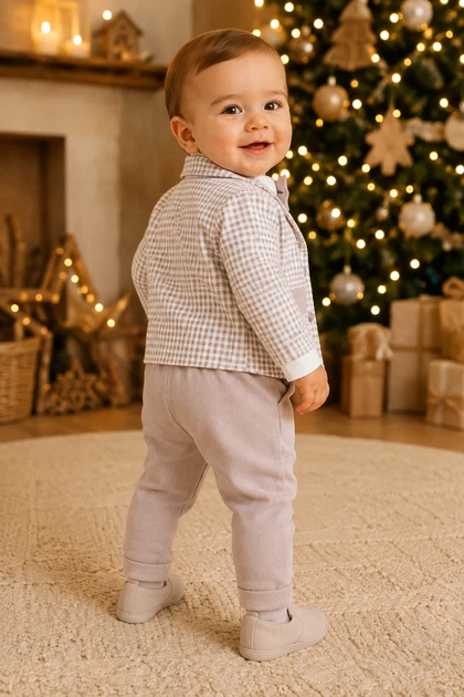 Комплект четвірка Gentleman Baby Kiddo бежевий 74 см - зображення 2