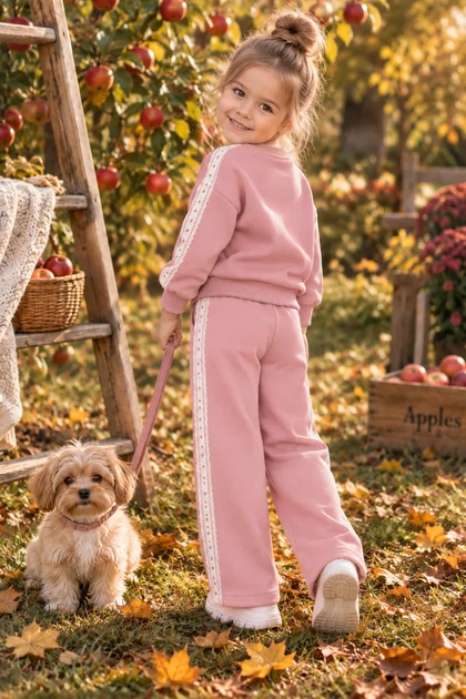 Костюм теплый Crystal Bow с бантом Kiddo розовый 110 см - изображение 2