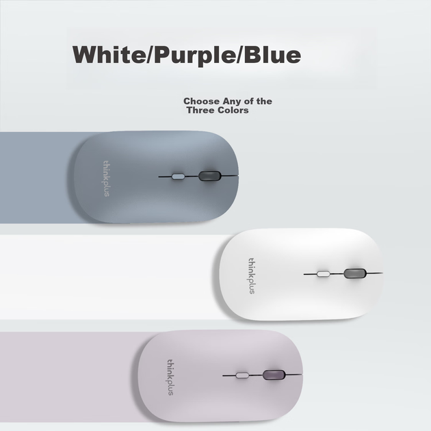 Мышь Lenovo ThinkPlus M20 Wireless White - Фото 4 Мышь Lenovo ThinkPlus M20 Wireless White - изображение 4