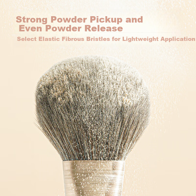 Кисть для рассыпчатой пудры Rownyeon Gesang Flower Loose Powder Brush, большая, с мягким пушистым ворсом в форме языка, предназначенная для фиксации макияжа. - изображение 7