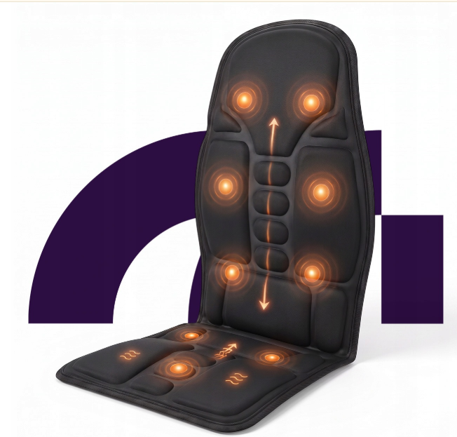 Массажная накидка на кресло MalTec SeatVibe 115192 с вибромассажем, 7 моторов, 8 режимов, 3 зоны массажа - изображение 2