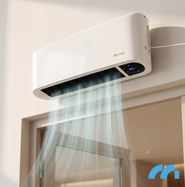 Тепловая воздушная завеса MalTec PT5000W-WH 115250 2000 Вт с пультом, PTC-нагревателем, таймером и LED-дисплеем - изображение 3