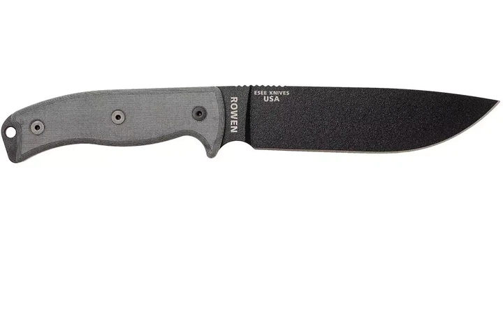 Ніж туристичний для польової кухні Esee Model 6 Gray Micarta ESEE-6P-B - изображение 2