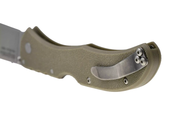 Ніж складаний Cold Steel Range Boss, замок Tri-Ad Lock, лезо Plain Stonewashed 4116, руківя Dark Earth Zy-Ex, Тайвань, CS-20KR9 - Фото 5 Ніж складаний Cold Steel Range Boss, замок Tri-Ad Lock, лезо Plain Stonewashed 4116, руківя Dark Earth Zy-Ex, Тайвань, CS-20KR9 - изображение 5