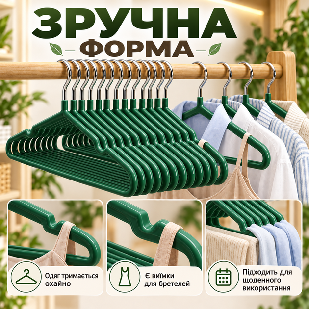 Набор вешалок-плечиков для одежды 10 шт, 40×20 см, 50 г, противоскользящие, с металлическим крючком KT9004011 - Фото 5 Набор вешалок-плечиков для одежды 10 шт, 40×20 см, 50 г, противоскользящие, с металлическим крючком KT9004011 - изображение 5