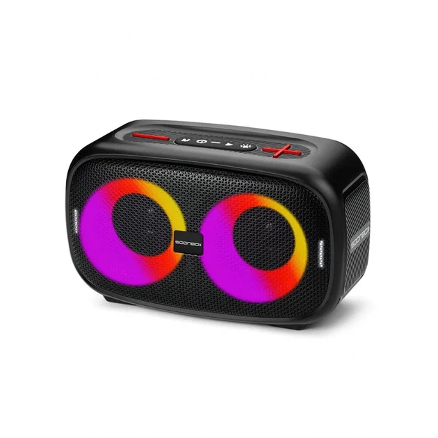 Портативна колонка Soonbox 20W Bluetooth 5.0 чорна 2 динаміки 2400mAh - Фото 1 Портативна колонка Soonbox 20W Bluetooth 5.0 чорна 2 динаміки 2400mAh - зображення 1