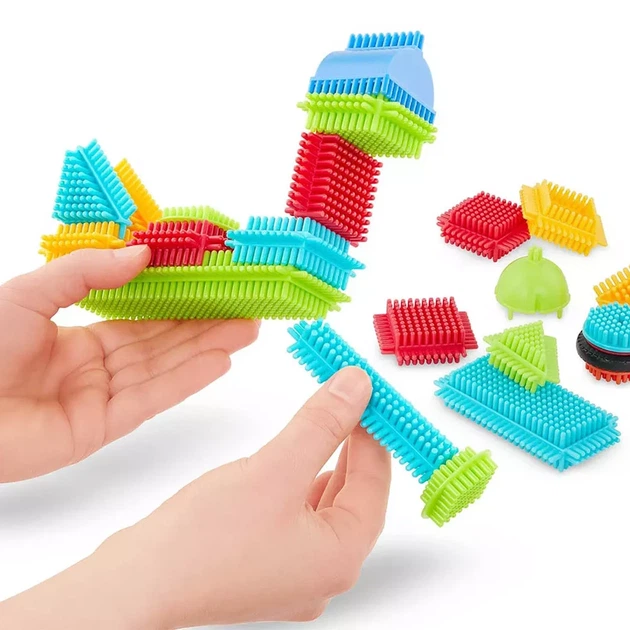 Конструктор Battat Lite Bristle Blocks Строитель 56 дет (BT3070Z) - изображение 3