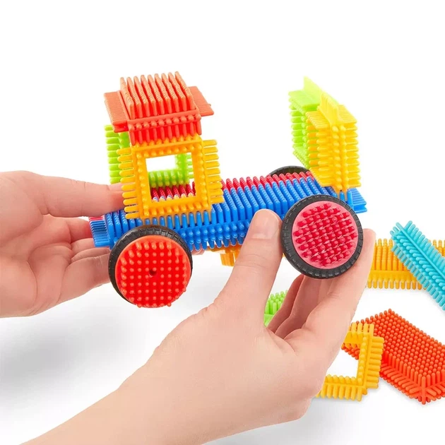 Конструктор Battat Lite Bristle Blocks Будівельник 36 дет (BT3099Z) - Фото 5 Конструктор Battat Lite Bristle Blocks Будівельник 36 дет (BT3099Z) - зображення 5