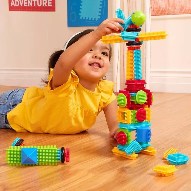 Конструктор Battat Lite Bristle Blocks Строитель 56 дет (BT3070Z) - изображение 6