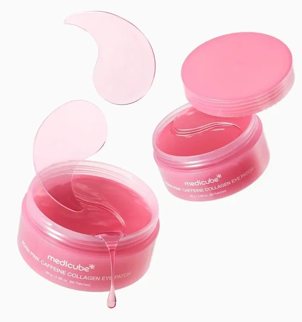 Патчі MEDICUBE PDRN Pink Caffeine Collagen Eye Patch, 85 г (60 шт.) - Фото 4 Патчі MEDICUBE PDRN Pink Caffeine Collagen Eye Patch, 85 г (60 шт.) - зображення 4
