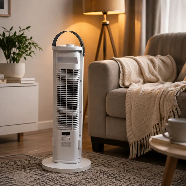 Тепловентилятор Portable Fan Heater 2000 Вт електричний обігрівач для дому офісу дачі з регулюванням температури та захистом від перегріву - изображение 9