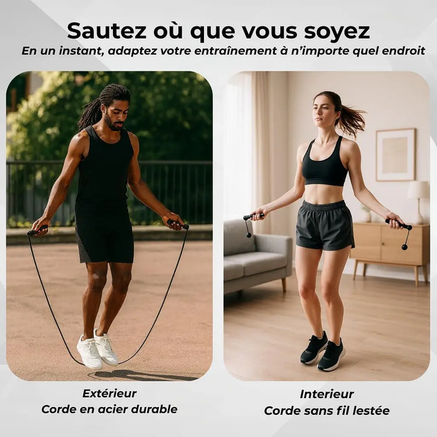 Умная скакалка PROWERS Smart Rope, беспроводная со счётчиком прыжков и калорий, Bluetooth, 3 режима тренировки, чёрная - Фото 6 Умная скакалка PROWERS Smart Rope, беспроводная со счётчиком прыжков и калорий, Bluetooth, 3 режима тренировки, чёрная - изображение 6
