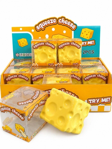 Сквіш антистрес Squeeze Cheese Сир - ароматна сенсорна іграшка з запахом сиру вазеліновий сир - Фото 2 Сквіш антистрес Squeeze Cheese Сир - ароматна сенсорна іграшка з запахом сиру вазеліновий сир - изображение 2
