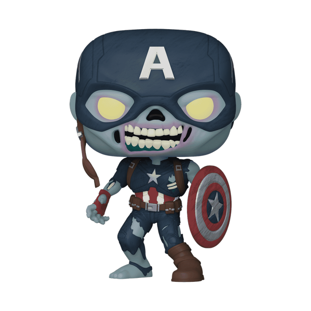 Фигурка Funko POP! Marvel: What If...? — Zombie Captain America with Shield (Зомби Капитан Америка со щитом) #941 - Фото 2 Фигурка Funko POP! Marvel: What If...? — Zombie Captain America with Shield (Зомби Капитан Америка со щитом) #941 - изображение 2