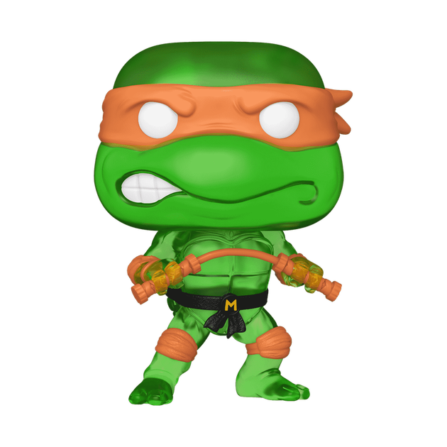 Фігурка Funko Pop! Television: Teenage Mutant Ninja Turtles — #1701 Мікеланджело (Translucent Green Special Edition) - Фото 2 Фігурка Funko Pop! Television: Teenage Mutant Ninja Turtles — #1701 Мікеланджело (Translucent Green Special Edition) - зображення 2
