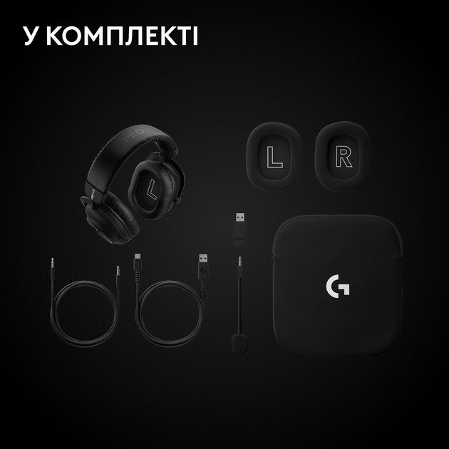 Наушники Logitech G PRO X3 LIGHTSPEED Wireless Gaming Headset Black (981-001740) - Фото 10 Наушники Logitech G PRO X3 LIGHTSPEED Wireless Gaming Headset Black (981-001740) - изображение 10