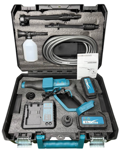 Аккумуляторная автомойка Krafftec Germany PRO 48 В мойка высокого давления 45 бар портативный очиститель 8 А·ч для авто дома сада велосипеда мебели плитки дорожек - Фото 8 Аккумуляторная автомойка Krafftec Germany PRO 48 В мойка высокого давления 45 бар портативный очиститель 8 А·ч для авто дома сада велосипеда мебели плитки дорожек - изображение 8