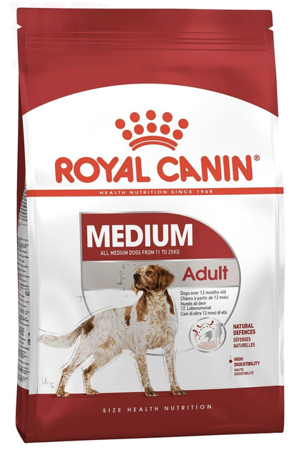 Сухий корм Royal Canin Dog Medium Adult для дорослих собак середніх порід 15 кг - Фото 1 Сухий корм Royal Canin Dog Medium Adult для дорослих собак середніх порід 15 кг - зображення 1