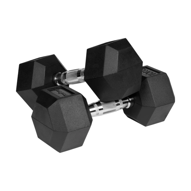 Гантелі REBEL ACTIVE HEX гумовані 2x10 кг (RBA-2325-10) - зображення 2