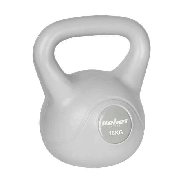 Гиря REBEL ACTIVE 18 кг Gray (RBA-2322G-18) - Фото 1 Гиря REBEL ACTIVE 18 кг Gray (RBA-2322G-18) - изображение 1