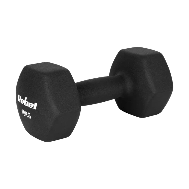 Гантели HEX REBEL ACTIVE неопреновые 2x10 кг черные - Фото 3 Гантели HEX REBEL ACTIVE неопреновые 2x10 кг черные - изображение 3