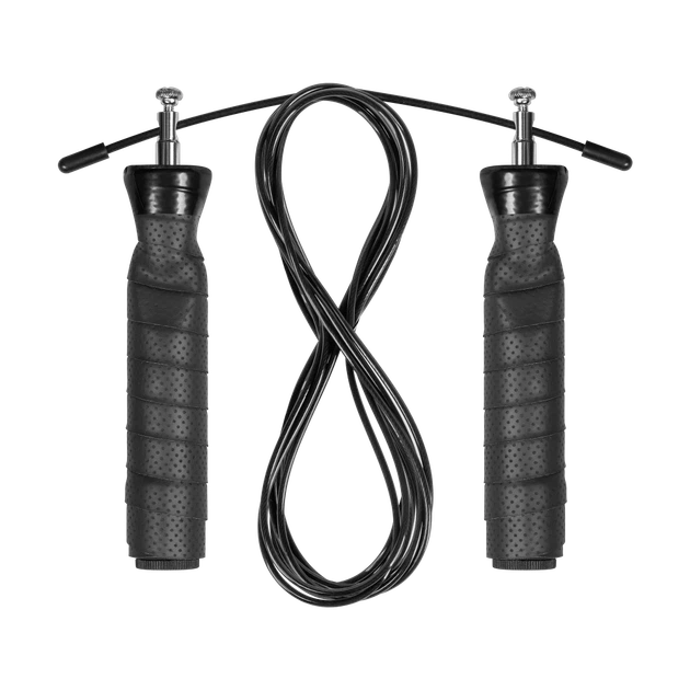 Скакалка боксерская REBEL ACTIVE с резиновой рукояткой 2x100g с металлическим подшипником 300см регулируемая (RBA-3203) - Фото 2 Скакалка боксерская REBEL ACTIVE с резиновой рукояткой 2x100g с металлическим подшипником 300см регулируемая (RBA-3203) - изображение 2