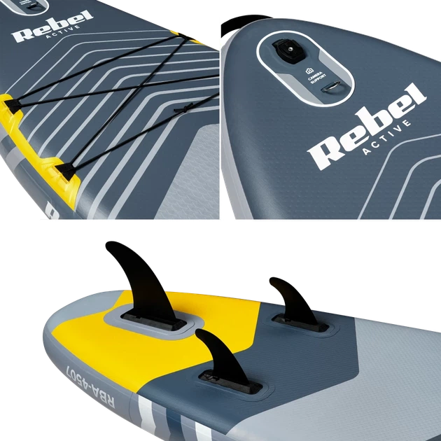 Дошка SUP REBEL Active RBA-4507 Gray (RBA-4507-G) - зображення 11