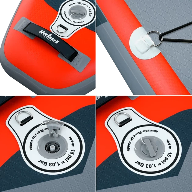 Дошка SUP REBEL ACTIVE RBA4500 Orange (RBA-4500-OR) - Фото 9 Дошка SUP REBEL ACTIVE RBA4500 Orange (RBA-4500-OR) - зображення 9