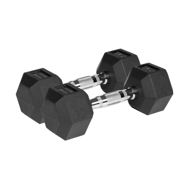 Гантелі REBEL ACTIVE HEX гумовані 2x5 кг (RBA-2325-05) - Фото 1 Гантелі REBEL ACTIVE HEX гумовані 2x5 кг (RBA-2325-05) - зображення 1