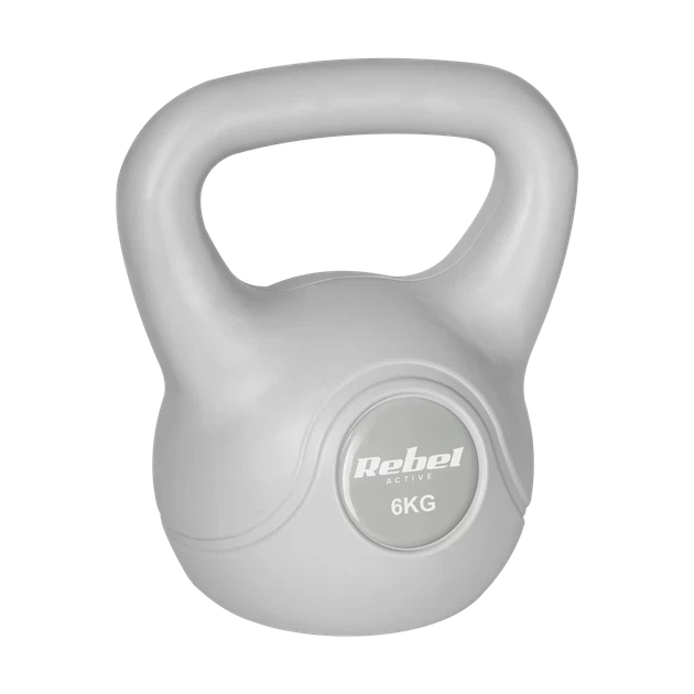 Гиря REBEL ACTIVE 6 кг Gray (RBA-2322G-06) - Фото 1 Гиря REBEL ACTIVE 6 кг Gray (RBA-2322G-06) - изображение 1