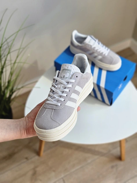 Кроссовки женские Adi Gazelle Bold Platform Grey White / кеды Ади Газель болд серые белые 40 - Фото 4 Кроссовки женские Adi Gazelle Bold Platform Grey White / кеды Ади Газель болд серые белые 40 - изображение 4