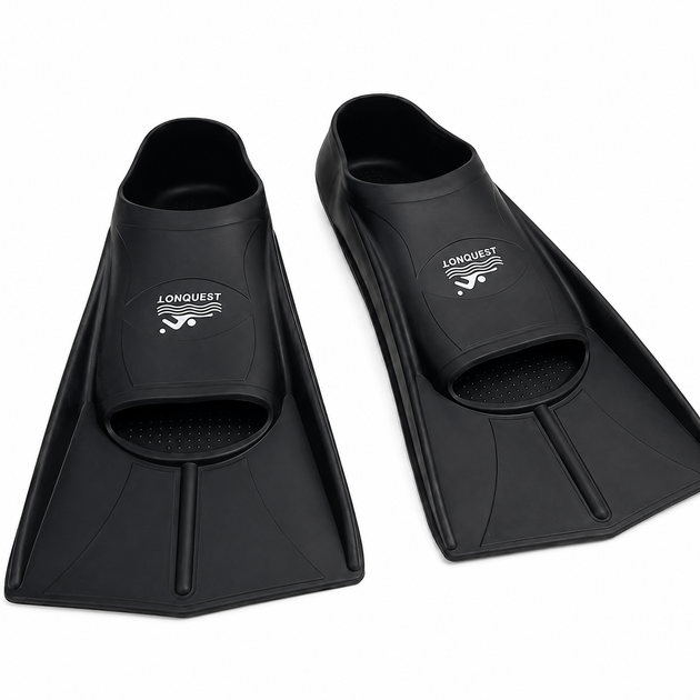 Короткие ласты для бассейна Conquest AquaSprint L (41-43) чорні BF10/B - Фото 2 Короткие ласты для бассейна Conquest AquaSprint L (41-43) чорні BF10/B - изображение 2
