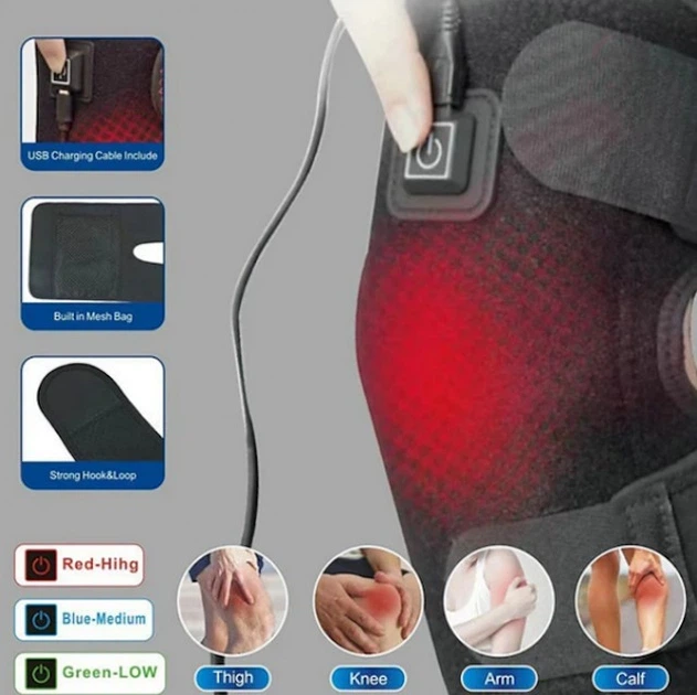 Бандаж для коленного сустава с подогревом Knee heating pad USB - Фото 5 Бандаж для коленного сустава с подогревом Knee heating pad USB - изображение 5