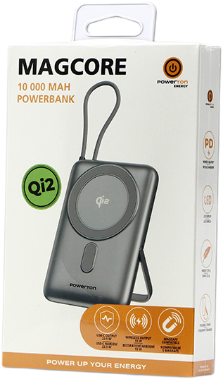 УМБ Powerton Energy MagCore Wireless 10000mAh 22.5W Silver (WPAN31-3) - зображення 3