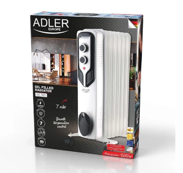 Масляный радиаторный обогреватель Adler AD 7815 1500 Вт Нагреватель масляный Электрообогреватель - Фото 6 Масляный радиаторный обогреватель Adler AD 7815 1500 Вт Нагреватель масляный Электрообогреватель - изображение 6